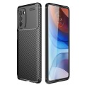 For Motorola Moto G51 Carbon Fiber Texture TPU Phone Case(Black)