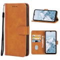 Leather Phone Case For Tecno Pop 5 LTE(Brown)