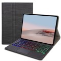 SFGO-AS Tree Texture Backlight Bluetooth Keyboard Leather Case with Touchpad For Microsoft Surface G