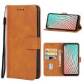 Leather Phone Case For Itel S16 Pro(Brown)