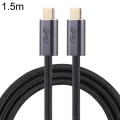 20Gbps USB 3.2 USB-C / Type-C Male to USB-C / Type-C Male Braided Data Cable, Cable Length:1.5m(Blac