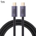 20Gbps USB 4 USB-C / Type-C Male to USB-C / Type-C Male Braided Data Cable, Cable Length:1m(Black)