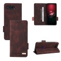 For Asus ROG Phone 5 Magnetic Clasp Leather Phone Case(Brown)