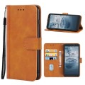Leather Phone Case For Nokia C2 2nd Edition(Brown)