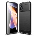 For Xiaomi Poco X4 Pro 5G Carbon Fiber Texture Shockproof TPU Phone Case(Black)
