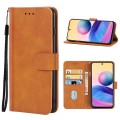 Leather Phone Case For Xiaomi Redmi Note 10 JE Japanese Version(Brown)