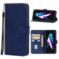 Leather Phone Case For BQ Aquaris V Plus(Blue)
