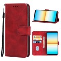 For Sony Xperia 10 IV Leather Phone Case(Red)