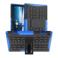 For Lenovo Tab M10 X605 / X505 Tire Texture Shockproof TPU+PC Protective Tablet Case with Holder(Blu