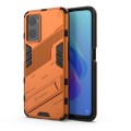 For OPPO A36 4G (China) / Realme 9i Punk Armor PC + TPU Phone Case with Holder(Orange)