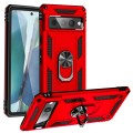 For Google Pixel 7 Pro Shockproof TPU + PC Protective Case with 360 Degree Rotating Holder(Red)