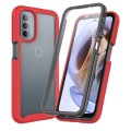 For Motorola Moto G71 5G Starry Sky Full Body Hybrid Shockproof Phone Case (Red)