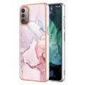 For Nokia G21 / G11 Electroplating Marble Pattern Dual-side IMD TPU Phone Case(Rose Gold 005)