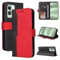 For OPPO Realme GT2 Pro Stitching-Color PU Leather Phone Case(Red)