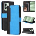 For OPPO Realme GT2 Pro Stitching-Color PU Leather Phone Case(Blue)