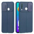For Huawei P30 Lite Litchi Texture Sliding Camshield TPU Phone Case(Blue)