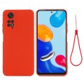 For Xiaomi Redmi Note 11S / Note 11 4G Pure Color Liquid Silicone Shockproof Full Coverage Phone Cas