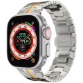 Steel Watch Band For Apple Watch Series 9&8&7 41mm / SE 3&SE 2&6&SE&5&4 40mm / 3&2&1 38mm(Silver Ros