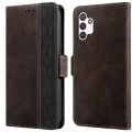 For Samsung Galaxy A13 4G Stitching Side-Magnetic RFID Leather Phone Case(Coffee)
