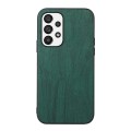 For Samsung Galaxy A33 5G Wood Texture PU Phone Case(Green)