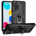 For Xiaomi Redmi Note 11S Shockproof TPU + PC Phone Case with 360 Degree Rotating Holder(Black)