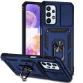 For Samsung Galaxy A23 Sliding Camshield Holder Phone Case(Blue)