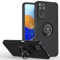 For Xiaomi Redmi Note 11 Global Q Shadow 1 Series TPU + PC Phone Case with Ring Holder(Black+Black)