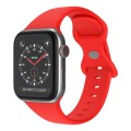Butterfly Buckle Silicone Watch Band, Size: S For Apple Watch Series 9&8&7 41mm / SE 3&SE 2&6&SE&5&4