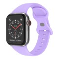 Butterfly Buckle Silicone Watch Band, Size: S For Apple Watch Series 9&8&7 41mm / SE 3&SE 2&6&SE&5&4