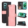For Xiaomi Redmi Note 11E Stitching-Color Horizontal Flip Leather Case(Pink)