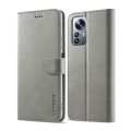 For Xiaomi 12 Pro/12S Pro LC.IMEEKE Calf Texture Leather Phone Case(Grey)