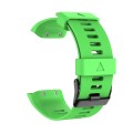 For Garmin Forerunner 35 Black Buckle Silicone Watch Band(Green)
