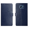 For Samsung Galaxy S7 Edge Y Stitching Horizontal Flip Leather Phone Case(Blue)