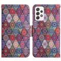 For Samsung Galaxy A53 5G Painted Pattern Horizontal Flip Leather Phone Case(Rhombus Kaleidoscope)