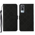 For vivo Y51 2020 Ethnic Style Embossed Pattern Leather Phone Case(Black)