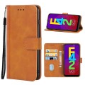 For Samsung Galaxy F42 5G Leather Phone Case(Brown)