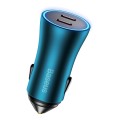 Baseus 40W Dual Type-C / USB-C Fast Charging Car Charger(Navy Blue)