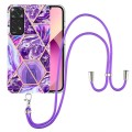 For Xiaomi Redmi Note 11S/Note 11 4G Foreign Electroplating Splicing Marble TPU Phone Case with Lany