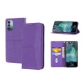 For Nokia G21 / G11 Woven Texture Stitching Magnetic PU Leather Phone Case(Purple)