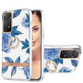 For Xiaomi Redmi Note 11 Pro 5G / 4G Global Ring IMD Flowers TPU Phone Case(Blue Peony)