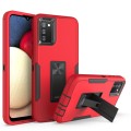 For Samsung Galaxy A02s Magnetic Holder Phone Case(Red + Black)