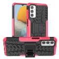 For Samsung Galaxy M23 / F23 5G Tire Texture TPU + PC Phone Case with Holder(Pink)