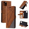 For Samsung Galaxy A03 164mm Skin Feel Splicing Leather Phone Case(Brown)