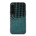 For Sony Xperia 1 IV Crocodile Texture Genuine Leather Phone Case(Cyan Blue)