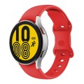 For Samsung Galaxy Watch4 40/44mm Butterfly Buckle Silicone Watch Band(Red)