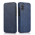 For Samsung Galaxy S20+ Knight Magnetic Suction Leather Phone Case(Blue)