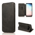 For Samsung Galaxy S10 Knight Magnetic Suction Leather Phone Case(Black)