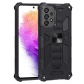For Samsung Galaxy A73 5G Shockproof TPU + PC Magnetic Protective Phone Case with Holder(Black)