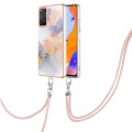For Xiaomi Redmi Note 11 Pro 5G / 4G Global Electroplating IMD TPU Phone Case with Lanyard(White Mar