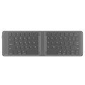 G2104 Leather Foldable Bluetooth Keyboard(Grey)